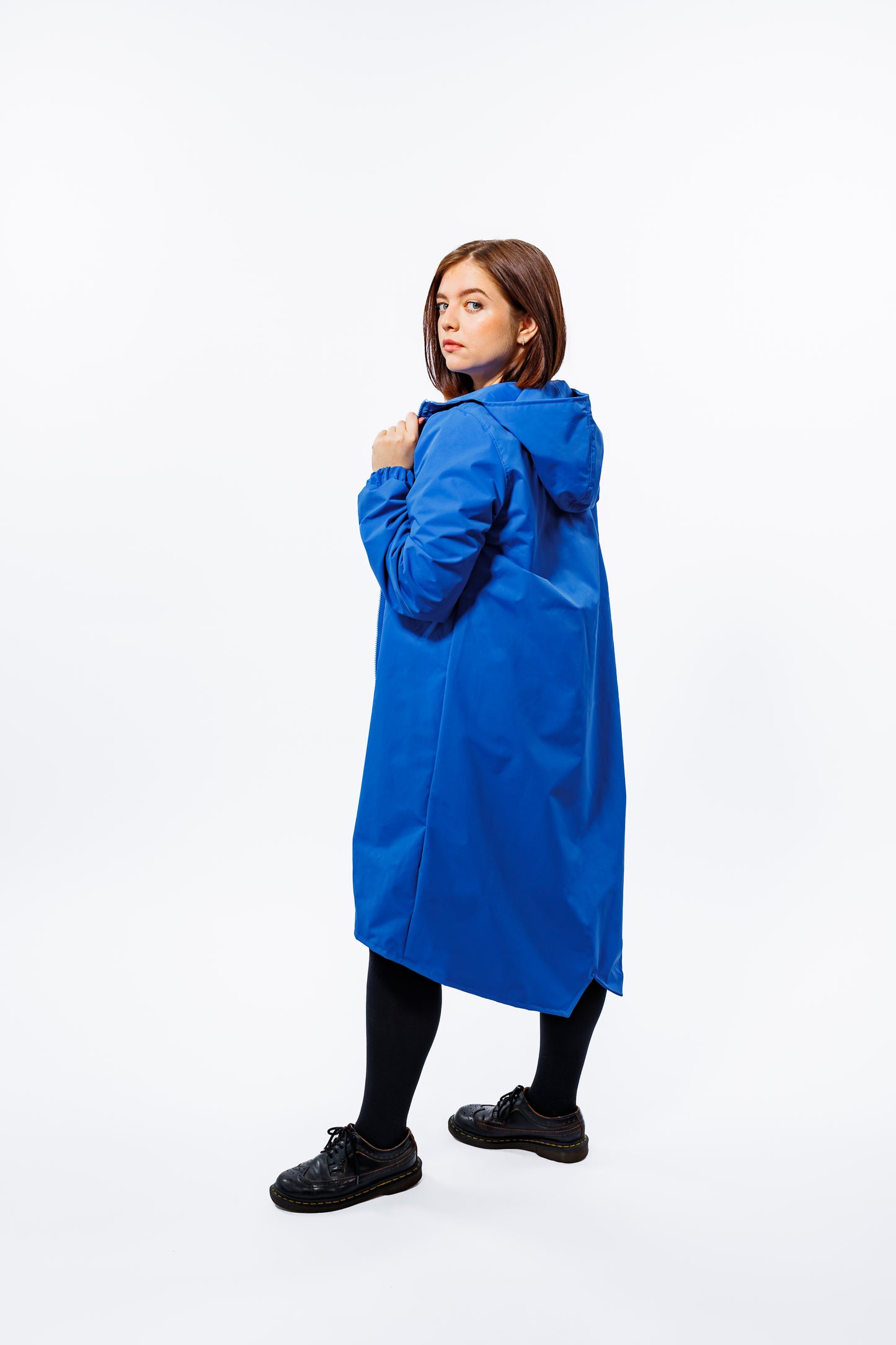 Clear Sky Blue Raincoat