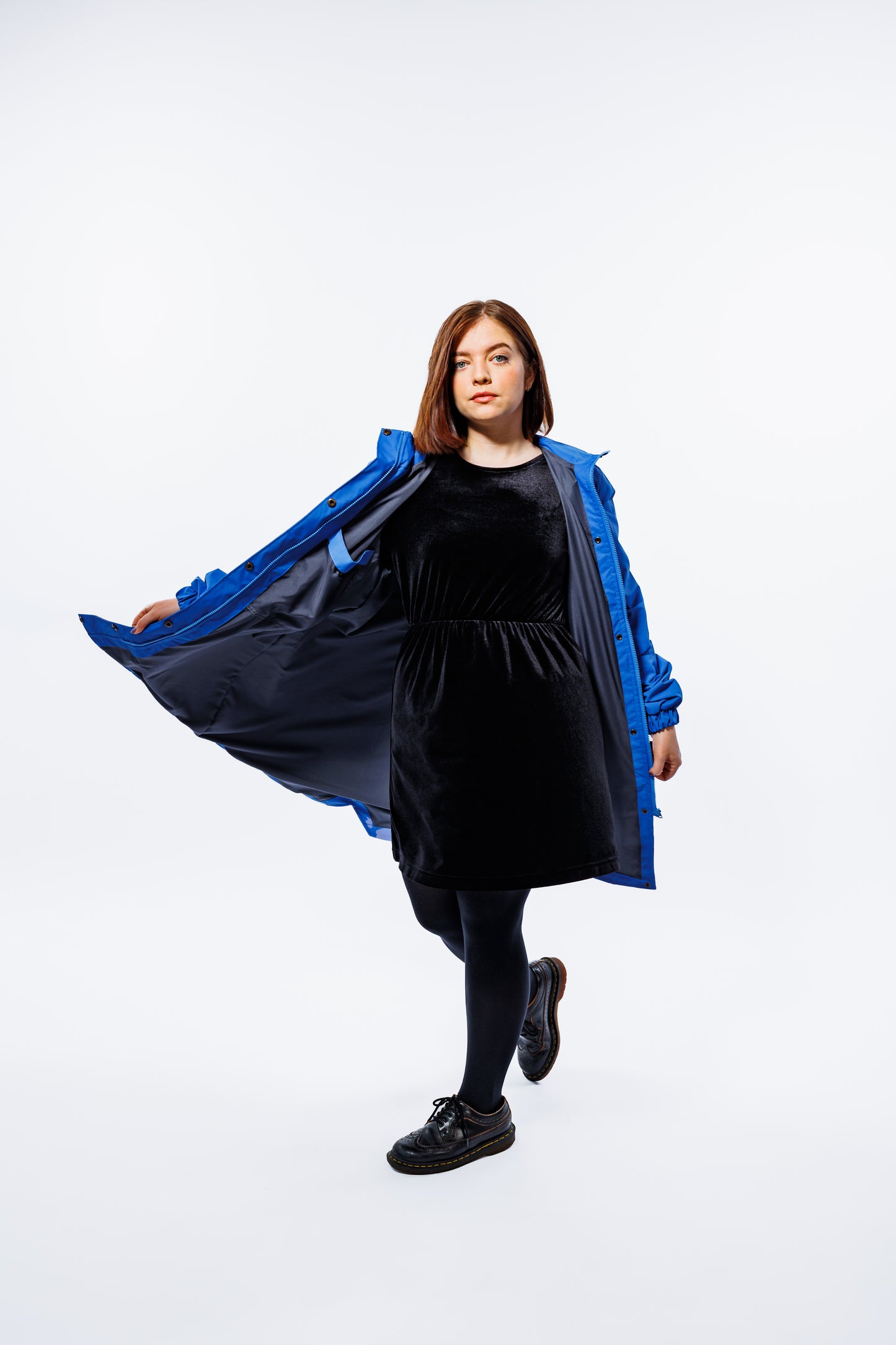 Clear Sky Blue Raincoat