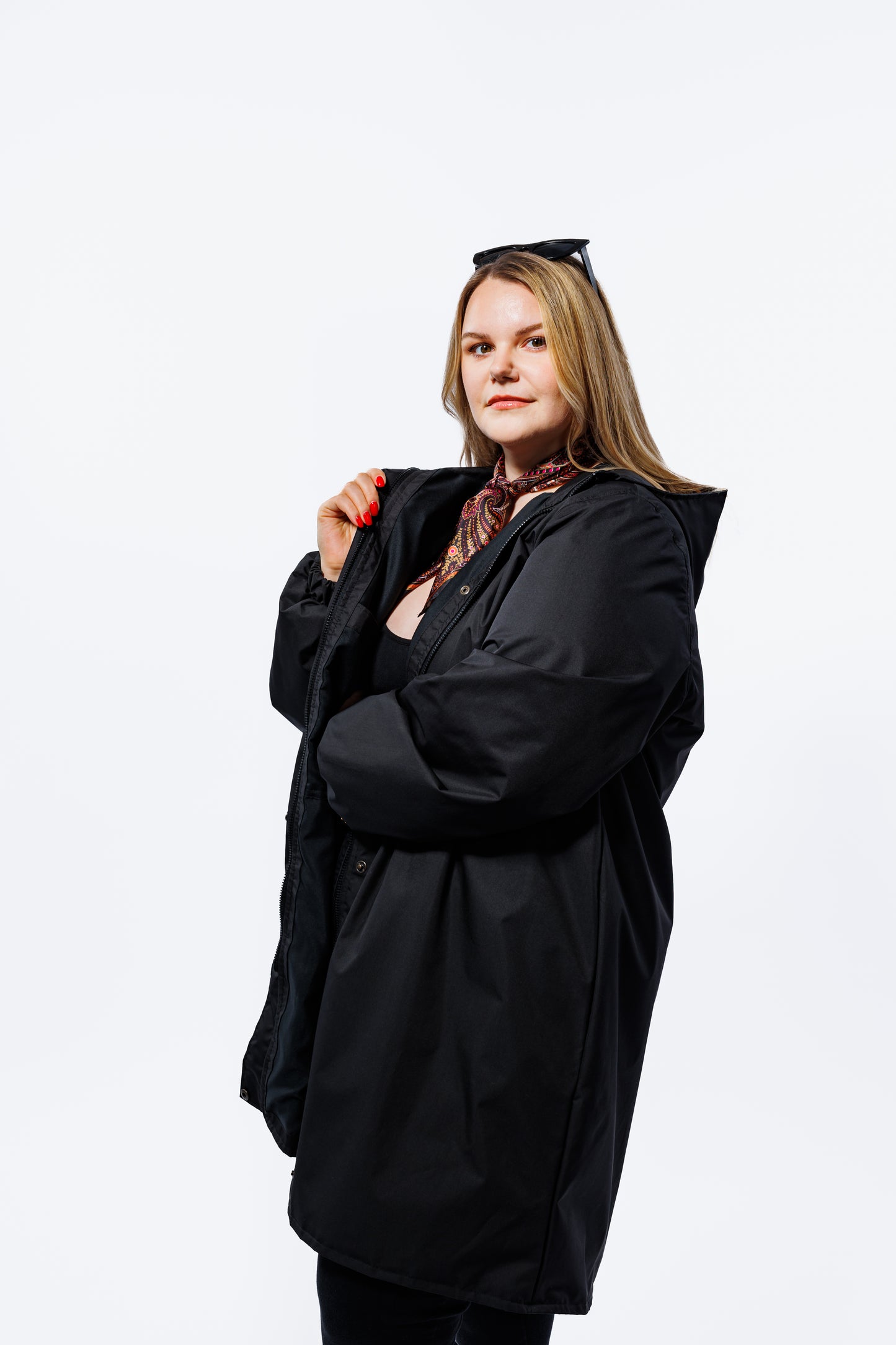 Boss Lady Black Raincoat