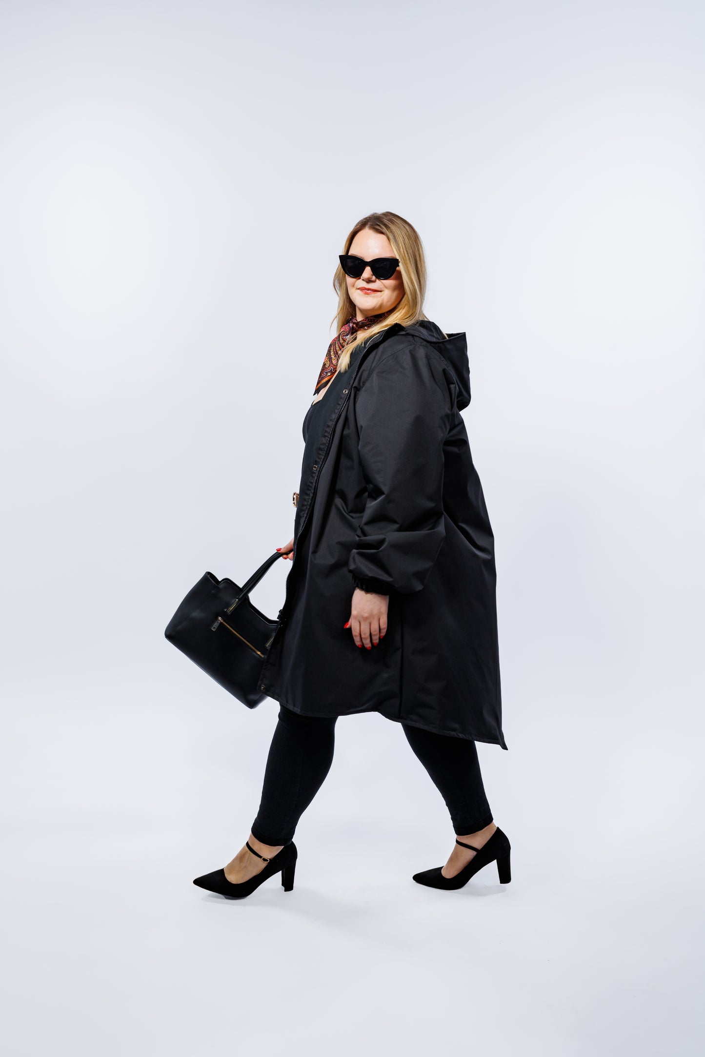Boss Lady Black Raincoat