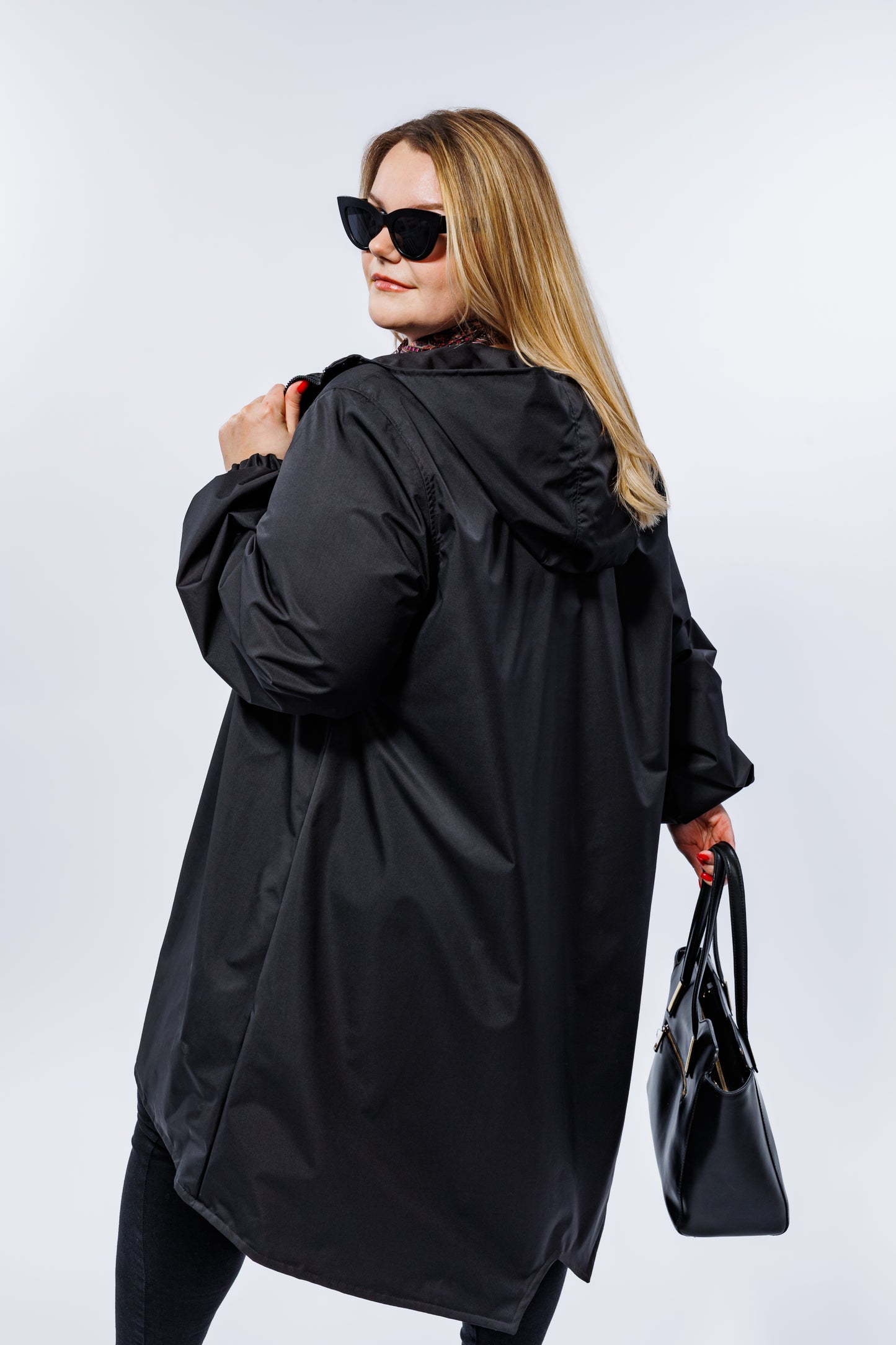 Boss Lady Black Raincoat