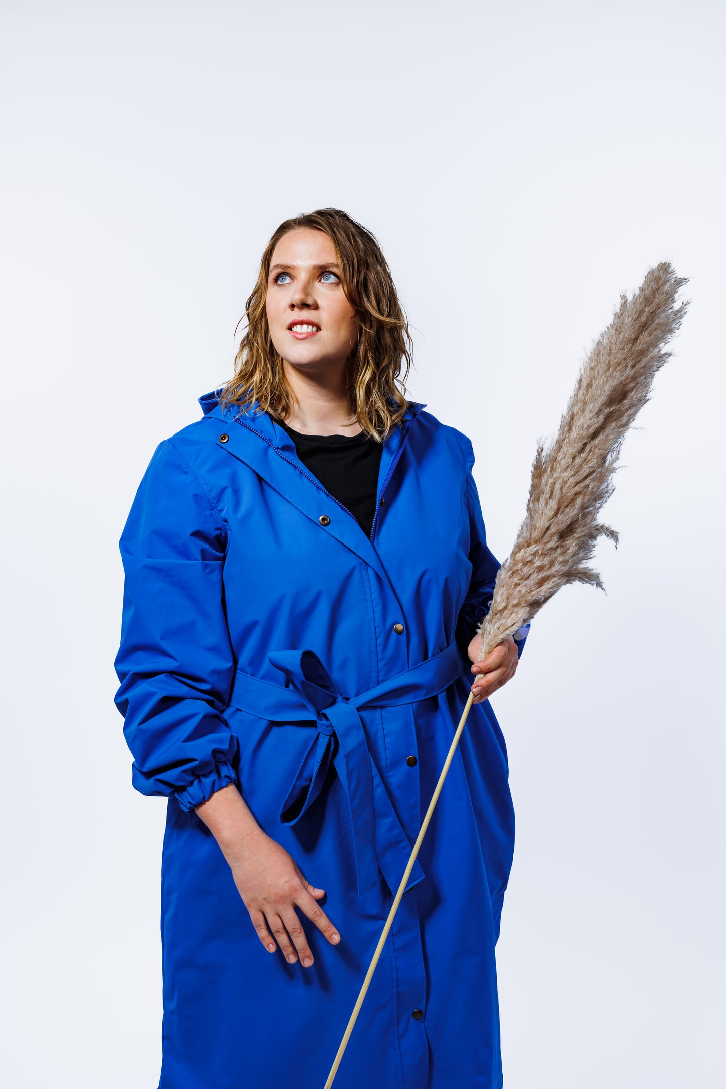 Clear Sky Blue Raincoat