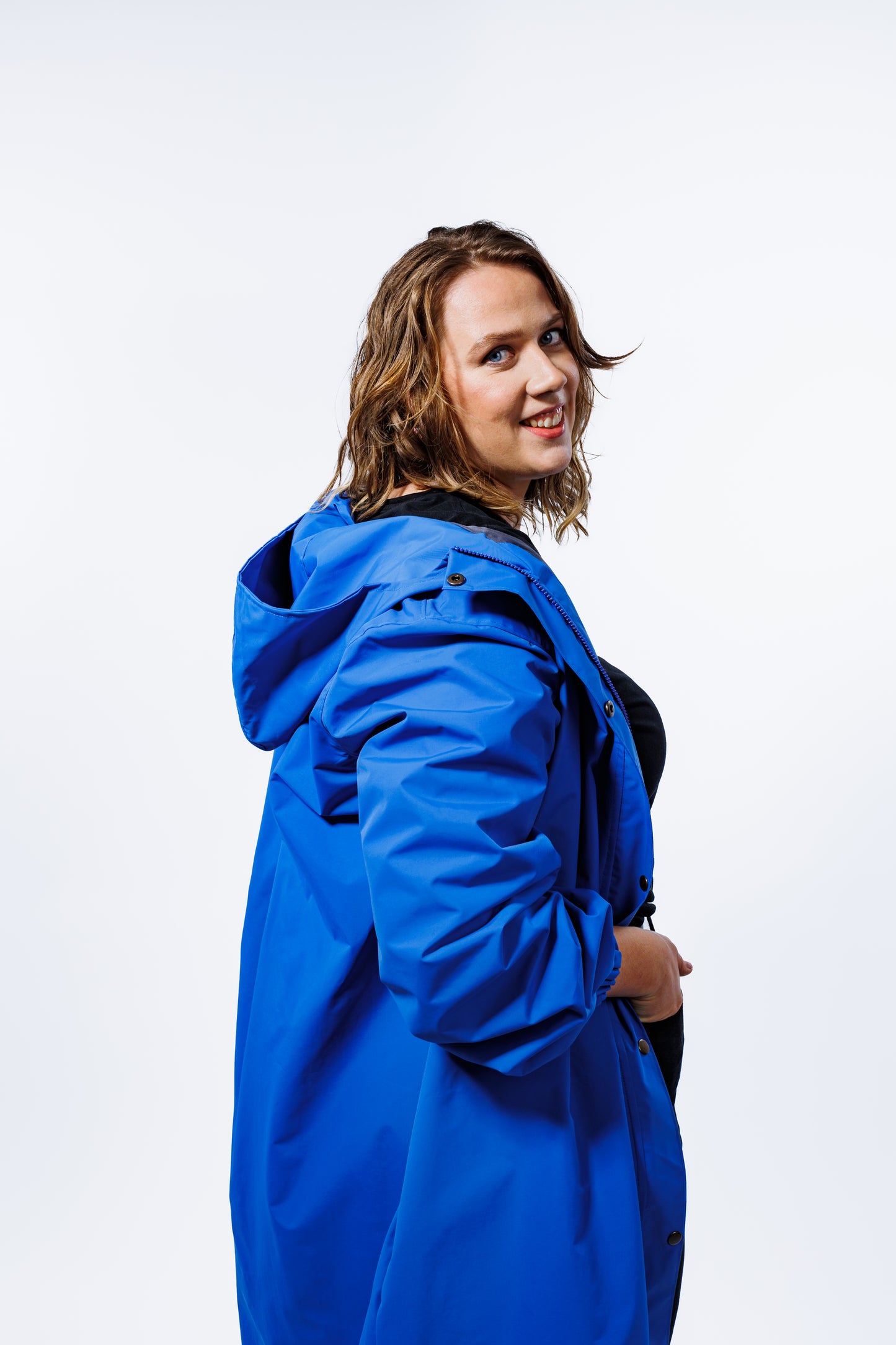 Clear Sky Blue Raincoat