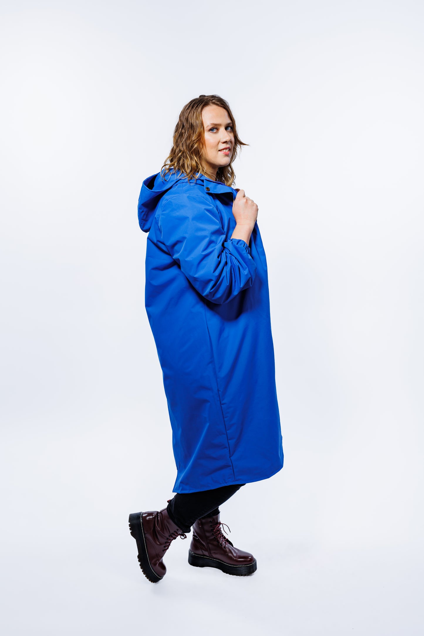 Clear Sky Blue Raincoat