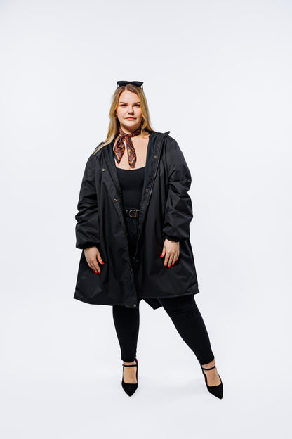 Boss Lady Black Raincoat