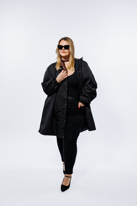 Boss Lady Black Raincoat